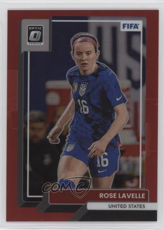 2022-23 Panini Donruss Optic Red Prizm 40/165 Rose Lavelle #128 r5f