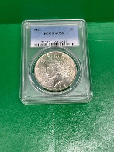 1923  PCGS AU58 - Peace Dollar $1