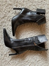DIVINA Designer Leder High Heel Stiefelette Ankle Boots Italy Stiefel Gr.40