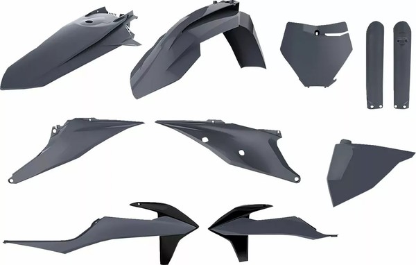 Kunststoff Verkleidung Kit Grau Polisport Ktm Sx 125-150-250/Sx-F 250-350-450...-image