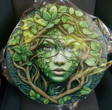10" Shamanic Hand Drum | Green Woman Nature Artwork |