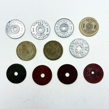 11x Oklahoma Old Age Assistance Sales Consumers Tax Tokens #1 #2 #5 a140