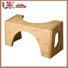 Wooden Bamboo Squatty Potty Squatting Toilet Poop Stool Bathroom