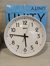 30CM WALL CLOCK BOLD CLEAR DIAL IN WHITE BY UNITY - 