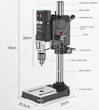 710W Bench Drill Machine Household & Industrial Drilling Tool High Power