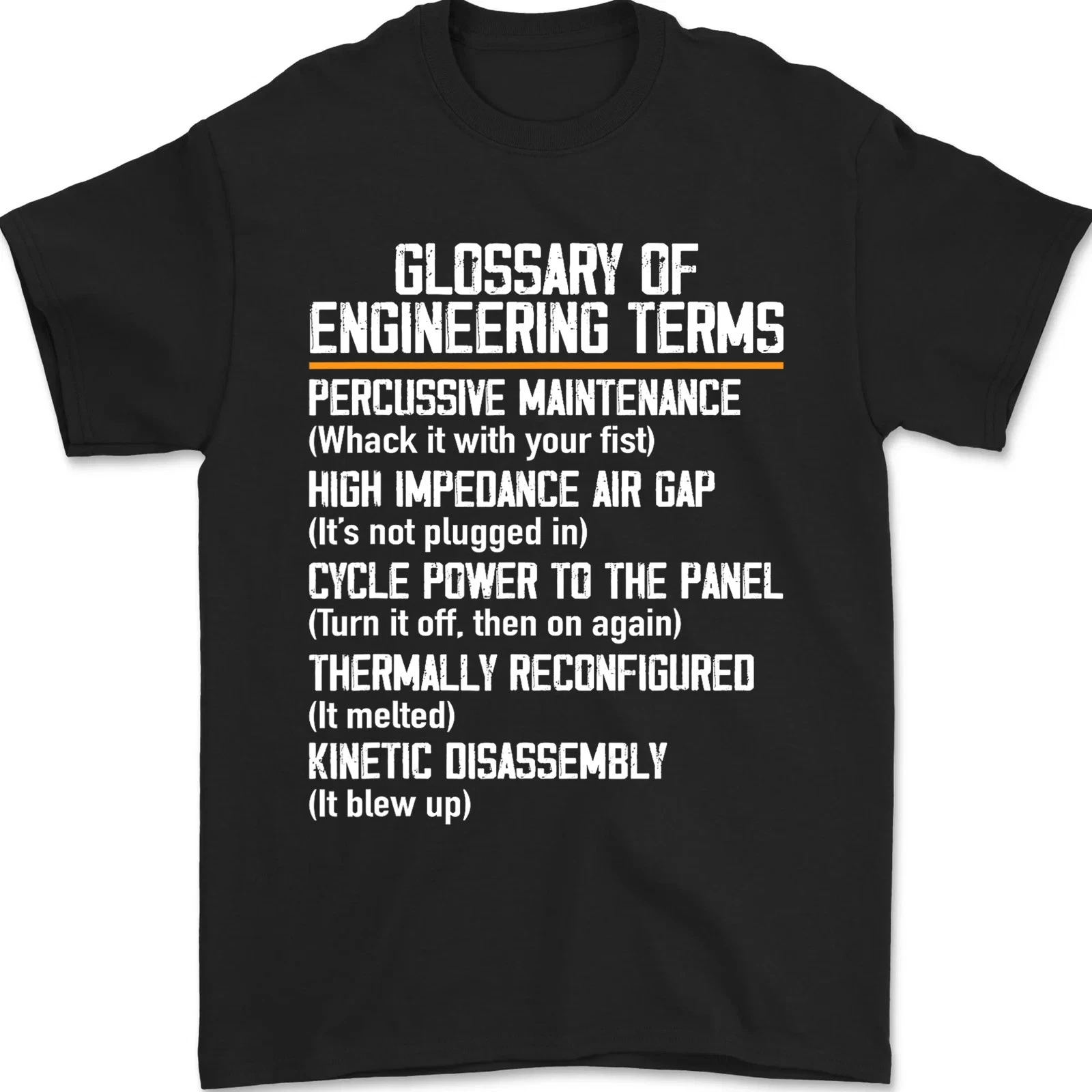 Funny Engineering Glossary Unisex T-Shirt for Students