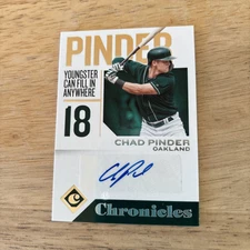 2018 Panini Chronicles #CA-CP Chad Pinder Chronicles Auto Oakland Athletics (TP)