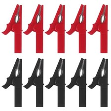 10Pcs Full Insulated Alligator Clips, 30A Safety Test Alligator Clips with 4MM