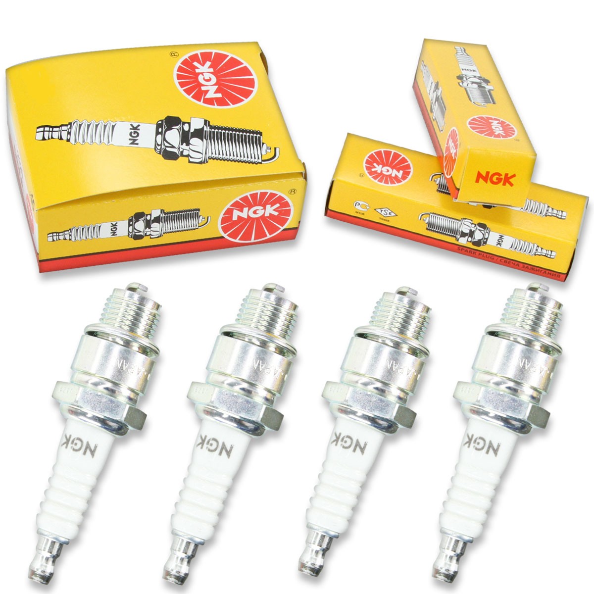 4pcs 88-90 Ultranautics Jetstar 1250 NGK Standard Spark Plugs 800 Kit Set hd