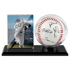 Acrylic Baseball Display Case for Ball and Cards, Transparent Clear