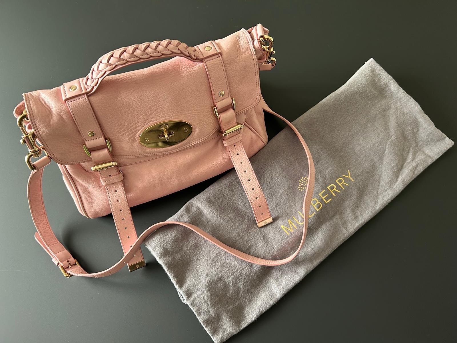 Mulberry Alexa Pink Leather Bag + Dust Bag. Good condition.