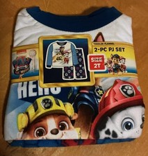 PAW Patrol Toddler Flannel 2 Piece PJ Set Size 2T Blue New