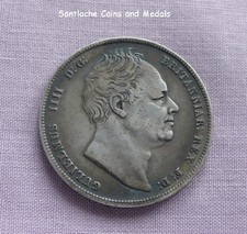 1837 KING WILLIAM IV SILVER HALFCROWN - SCARCE COIN - Nice Grade