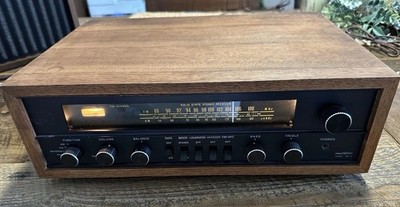 GranSonic GS-2 Stereo Receiver Wood Cabinet AM FM Solid State 1970s