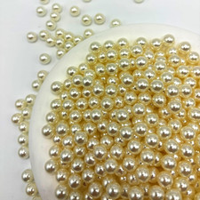 Crafts No Hole Pearls, 1000Pcs Ivory Pearls for Crafting, 4Mm Pearls Beads for D