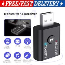 Wireless USB Bluetooth 5.0 Audio Transmitter Receiver Adapter 3.5mm For TV Car