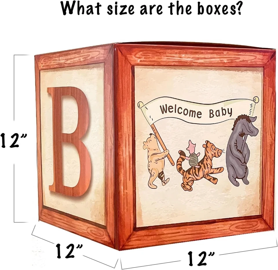 Por Clásico Winnie Pooh Baby Shower Decoraciones Cajas De Colección Tema Oso Madera P Foto 2 de 2