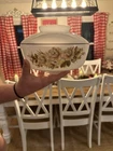 Vintage 70’s Ceiling Fan Schoolhouse Light Globe Milk Glass Floral MCM Cottage