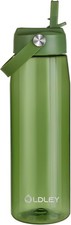 OLDLEY 1000ml/32oz Water Bottle with Straw Tritan 1 Litre Clear Drinks Bottle w