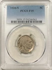1926-S BUFFALO NICKEL - PCGS F-15, STRONG DETAILS, LOOKS NEARLY VF!