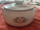 Hall’s Kitchenware Lidded Dish With Handles Rose #658 10 x 7 x 6 USA Vintage — photo 3