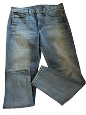 Spanx Skinny Crop Jeans Women's Blue Denim Stretch 5-Pocket Size 28