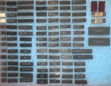 LOT OF 104 NEW AND USED TTL, CMOS, OPTO, ANALOG, ETC. INTEGRATED CIRCUITS