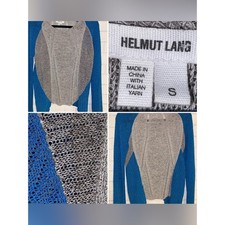 Helmut Lang 345 Transparent Melange Knit Sweater Small EUC