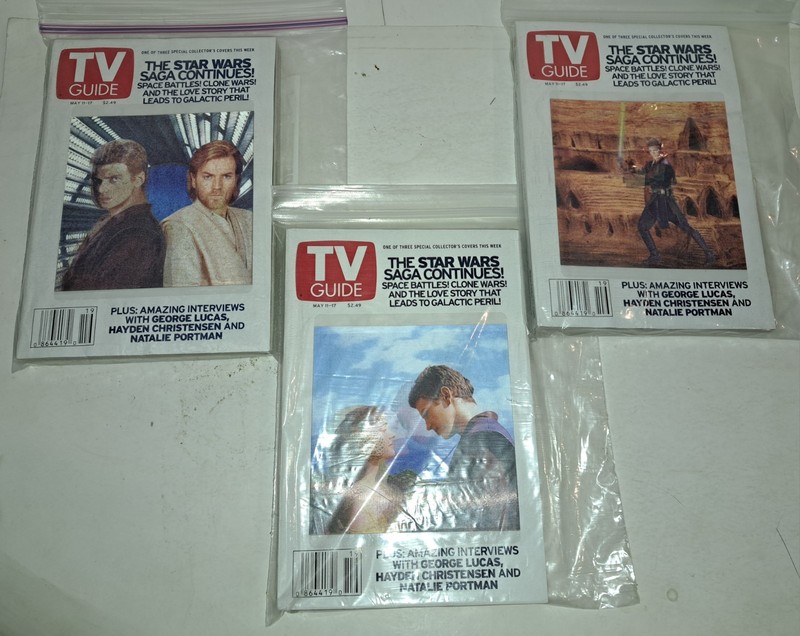 TV Guide May 11-17 2002 Star Wars Attack Of The Clones Set of 3 Collector Covers