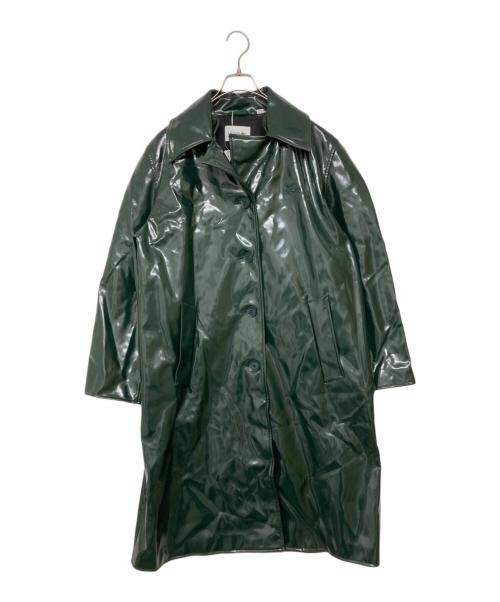 Tailored Vinyl Trench Coat Classic Waterproof Outerwear