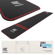 Target Darts World Champion Mat Black and Red Dart 9'10" Round ,