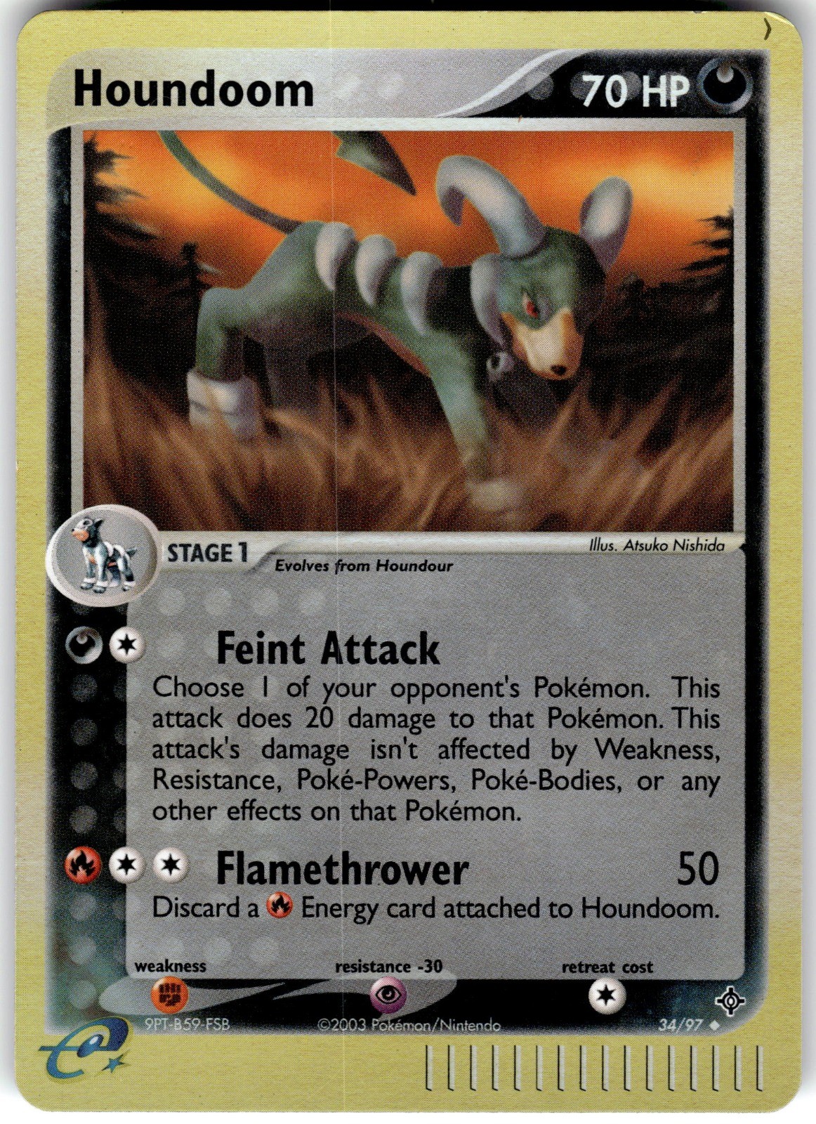 Houndoom Reverse Holo Dragon 34/97 2003 NM-