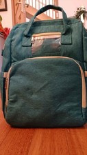 3-in-1 Baby Travel Backpack with Fold-Out Cot & Change Mat NEW (Green)