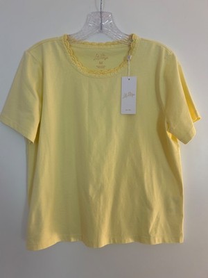 Lilly Pulitzer NWT Clairmont Crochet Trim Top Yellow Size M. Fits like size smal