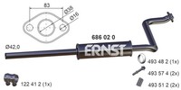 Ernst MittelschalldäMpfer 686020 FüR Toyota Yaris SCP12_ SCP13_ SCP12R SCP13R