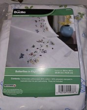 Bucilla Butterflies in Flight Pillowcases - Stamped Embroidery Set WM45076