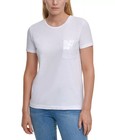 DKNY Women's Top Sz XS Short Sleeve Sequin Pocket T-Shirt