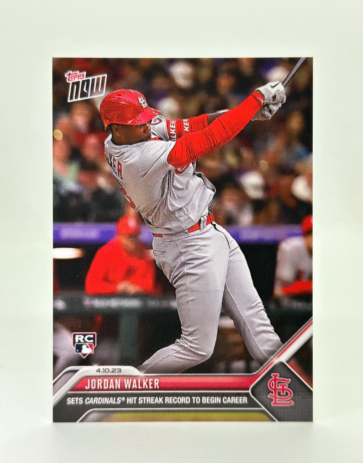 2023 Topps Now #95 JORDAN WALKER RC Rookie Hit Streak Record