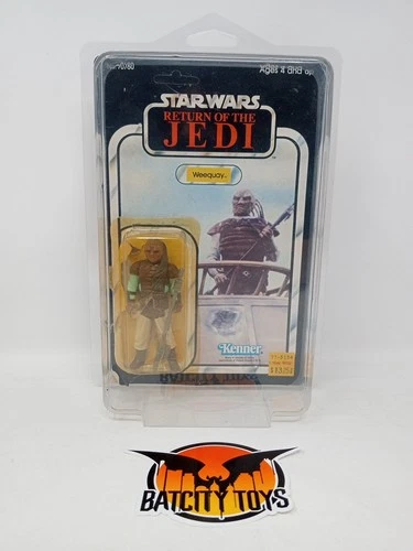 Damaged Carded Star Wars RotJ Weequay 3.75 In Action Figure Kenner 1983