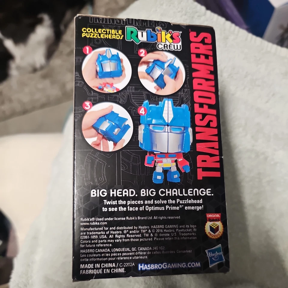 Transformers Optimus Prime Rubik's Crew Big Head Puzzle Cube Autobots - NEW! - Image 3 of 4