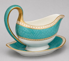 Ulander Powder Turquoise Wedgwood Gravy Boat Bone China England