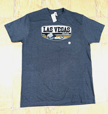 New men's sz L Las Vegas Nevada T-shirt blue short sleeves Smart Blanks 3944