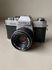 Yashica FX-2 SLR Film Camera 35mm w/ 50mm f1.9 80-210mm Zoom Lens Extras WORKS