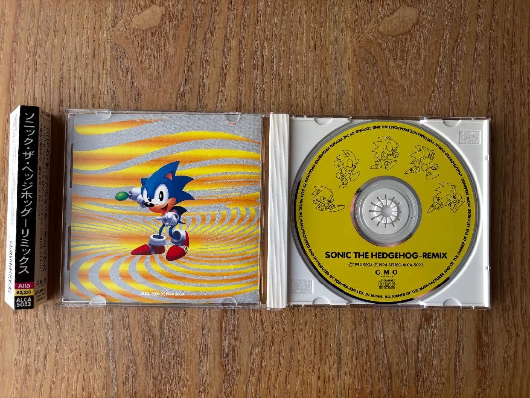 Sonic The Hedgehog Remix CD Sega 8 Tracks Used Music Album