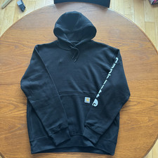 Image of Carhartt Loose Fit Midweight Sleeve Graphic Hoodie Black Medium NWT K288