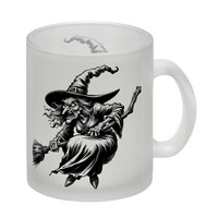 BöSe Hexe Auf Besen Glas Tasse