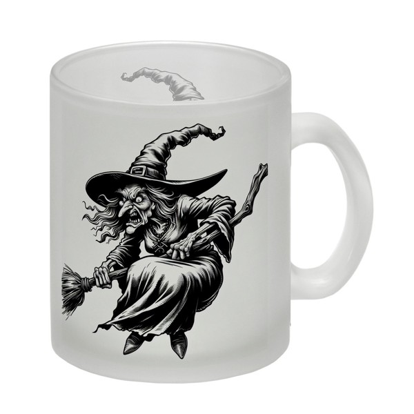 BöSe Hexe Auf Besen Glas Tasse-image