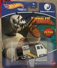 RARE Kung Fu Panda JACK BLACK SIGNED Hot Wheels Toy - EXACT VIDEO PROOF