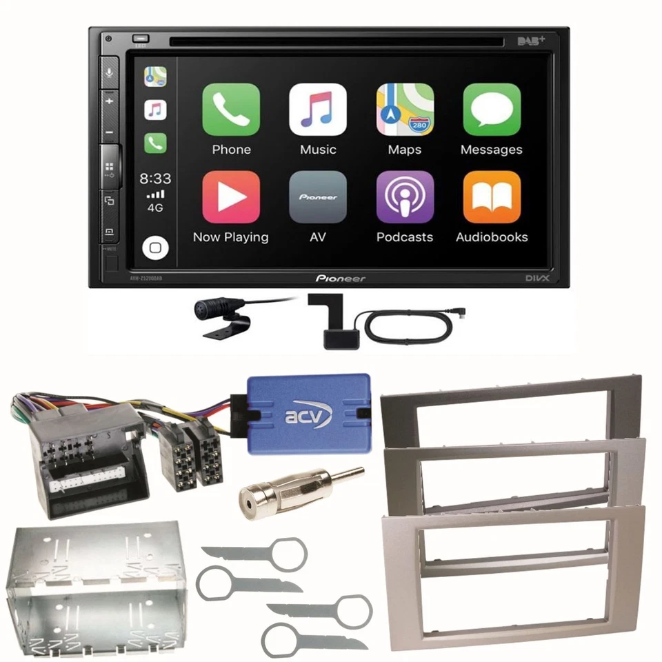 Pioneer AVH-Z5200DAB Android Auto Einbauset für Ford Focus C-Max Fiesta Transit - Bild 1 von 1