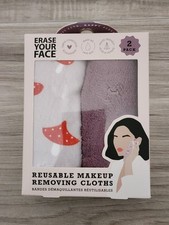 ERASE YOUR FACE Makeup Remover Cloths - Reusable 2 Pack